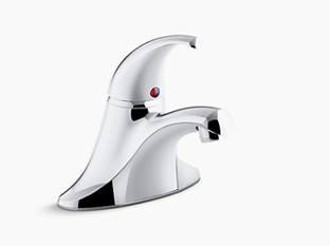 Kohler K-15182-4DRA-CP Coralais Single-handle Centerset Lavatory Faucet with Plastic Pop-up Drain